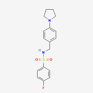 4-fluoro-N-[4-(1-pyrrolidinyl)benzyl]benzenesulfonamide