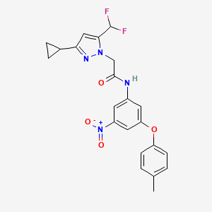 2-[3-cyclopropyl-5-(difluoromethyl)-1H-pyrazol-1-yl]-N-[3-(4-methylphenoxy)-5-nitrophenyl]acetamide