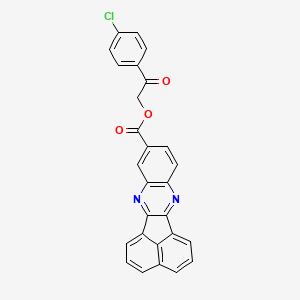 molecular formula C27H15ClN2O3 B4729921 2-(4-CHLOROPHENYL)-2-OXOETHYL ACENAPHTHYLENO[1,2-B]QUINOXALINE-9-CARBOXYLATE 