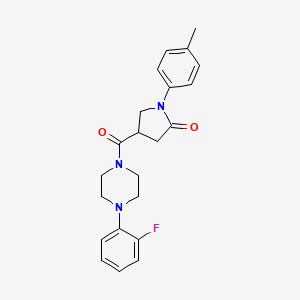 4-{[4-(2-fluorophenyl)-1-piperazinyl]carbonyl}-1-(4-methylphenyl)-2-pyrrolidinone