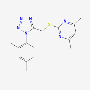 2-({[1-(2,4-dimethylphenyl)-1H-tetrazol-5-yl]methyl}thio)-4,6-dimethylpyrimidine