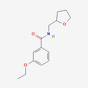 molecular formula C14H19NO3 B4729947 3-ethoxy-N-(tetrahydro-2-furanylmethyl)benzamide 