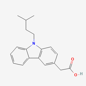 molecular formula C19H21NO2 B4729975 [9-(3-methylbutyl)-9H-carbazol-3-yl]acetic acid 