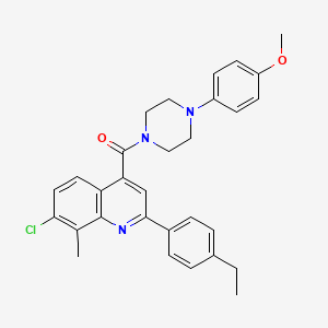 molecular formula C30H30ClN3O2 B4729994 7-chloro-2-(4-ethylphenyl)-4-{[4-(4-methoxyphenyl)-1-piperazinyl]carbonyl}-8-methylquinoline 