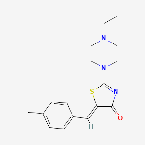 molecular formula C17H21N3OS B4730006 2-(4-ethyl-1-piperazinyl)-5-(4-methylbenzylidene)-1,3-thiazol-4(5H)-one 