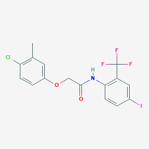 molecular formula C16H12ClF3INO2 B4730043 2-(4-chloro-3-methylphenoxy)-N-[4-iodo-2-(trifluoromethyl)phenyl]acetamide 