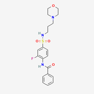 N-[2-fluoro-4-({[3-(4-morpholinyl)propyl]amino}sulfonyl)phenyl]benzamide