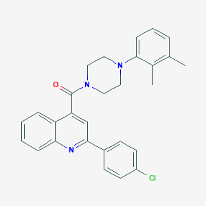 molecular formula C28H26ClN3O B4730058 2-(4-chlorophenyl)-4-{[4-(2,3-dimethylphenyl)-1-piperazinyl]carbonyl}quinoline 