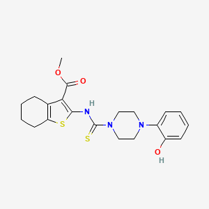 methyl 2-({[4-(2-hydroxyphenyl)-1-piperazinyl]carbonothioyl}amino)-4,5,6,7-tetrahydro-1-benzothiophene-3-carboxylate