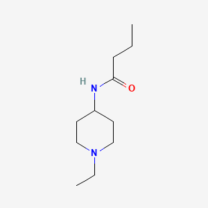 molecular formula C11H22N2O B4730070 N-(1-ethyl-4-piperidinyl)butanamide 