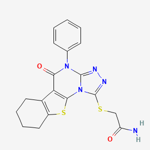 2-[(5-oxo-4-phenyl-4,5,6,7,8,9-hexahydro[1]benzothieno[3,2-e][1,2,4]triazolo[4,3-a]pyrimidin-1-yl)thio]acetamide