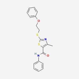 molecular formula C19H18N2O2S2 B4730078 4-methyl-2-[(2-phenoxyethyl)thio]-N-phenyl-1,3-thiazole-5-carboxamide 