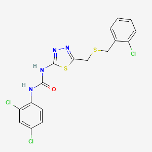 N-(5-{[(2-chlorobenzyl)thio]methyl}-1,3,4-thiadiazol-2-yl)-N'-(2,4-dichlorophenyl)urea