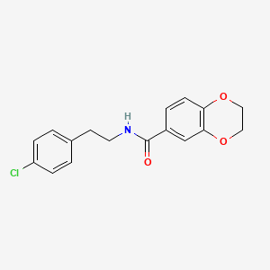 N-[2-(4-chlorophenyl)ethyl]-2,3-dihydro-1,4-benzodioxine-6-carboxamide