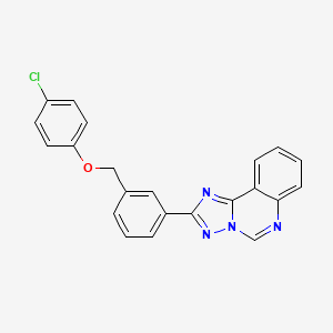 molecular formula C22H15ClN4O B4730100 2-{3-[(4-chlorophenoxy)methyl]phenyl}[1,2,4]triazolo[1,5-c]quinazoline 