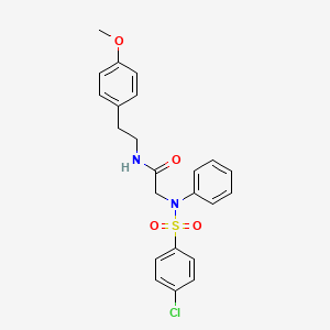 N~2~-[(4-chlorophenyl)sulfonyl]-N~1~-[2-(4-methoxyphenyl)ethyl]-N~2~-phenylglycinamide