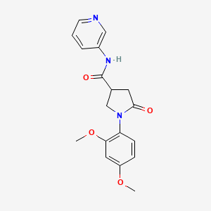 molecular formula C18H19N3O4 B4730147 1-(2,4-dimethoxyphenyl)-5-oxo-N-pyridin-3-ylpyrrolidine-3-carboxamide 