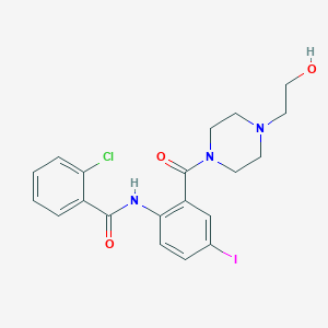 2-chloro-N-(2-{[4-(2-hydroxyethyl)-1-piperazinyl]carbonyl}-4-iodophenyl)benzamide