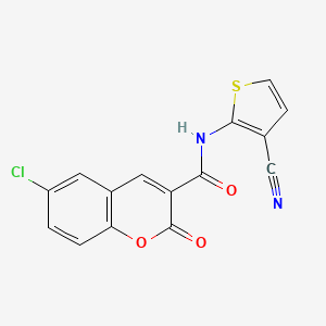 6-chloro-N-(3-cyano-2-thienyl)-2-oxo-2H-chromene-3-carboxamide