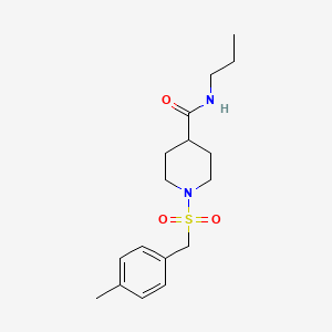 1-[(4-methylbenzyl)sulfonyl]-N-propyl-4-piperidinecarboxamide