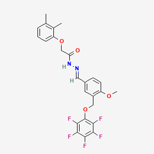 molecular formula C25H21F5N2O4 B4730276 2-(2,3-dimethylphenoxy)-N'-{4-methoxy-3-[(pentafluorophenoxy)methyl]benzylidene}acetohydrazide 