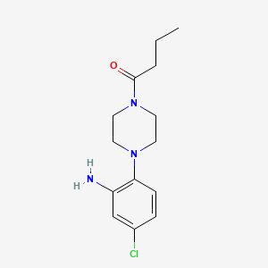 molecular formula C14H20ClN3O B4730303 2-(4-butyryl-1-piperazinyl)-5-chloroaniline 