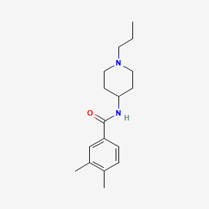 molecular formula C17H26N2O B4730316 3,4-dimethyl-N-(1-propyl-4-piperidinyl)benzamide 