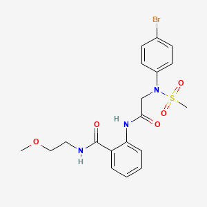 2-{[N-(4-bromophenyl)-N-(methylsulfonyl)glycyl]amino}-N-(2-methoxyethyl)benzamide