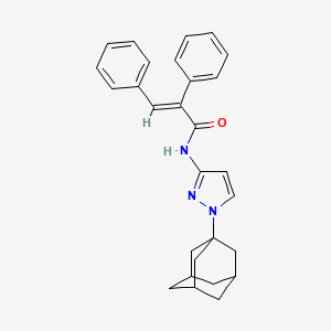 N-[1-(1-adamantyl)-1H-pyrazol-3-yl]-2,3-diphenylacrylamide