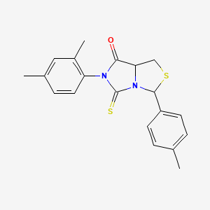 molecular formula C20H20N2OS2 B4730374 6-(2,4-dimethylphenyl)-3-(4-methylphenyl)-5-thioxotetrahydro-7H-imidazo[1,5-c][1,3]thiazol-7-one 