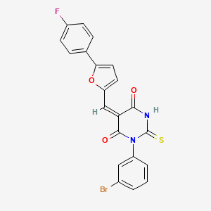 1-(3-bromophenyl)-5-{[5-(4-fluorophenyl)-2-furyl]methylene}-2-thioxodihydro-4,6(1H,5H)-pyrimidinedione