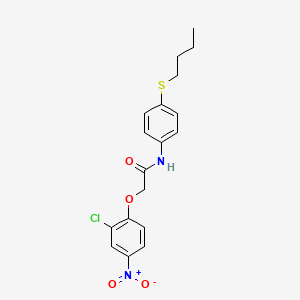 molecular formula C18H19ClN2O4S B4730398 N-[4-(butylthio)phenyl]-2-(2-chloro-4-nitrophenoxy)acetamide 