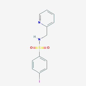 molecular formula C12H11IN2O2S B473045 4-iodo-N-(pyridin-2-ylmethyl)benzenesulfonamide CAS No. 433964-89-7