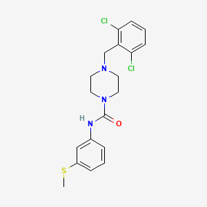 molecular formula C19H21Cl2N3OS B4730488 4-(2,6-dichlorobenzyl)-N-[3-(methylthio)phenyl]-1-piperazinecarboxamide 