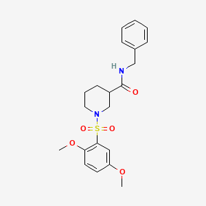 molecular formula C21H26N2O5S B4730511 N-benzyl-1-[(2,5-dimethoxyphenyl)sulfonyl]-3-piperidinecarboxamide 