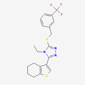 4-ethyl-3-(4,5,6,7-tetrahydro-1-benzothien-3-yl)-5-{[3-(trifluoromethyl)benzyl]thio}-4H-1,2,4-triazole