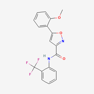 5-(2-methoxyphenyl)-N-[2-(trifluoromethyl)phenyl]-3-isoxazolecarboxamide