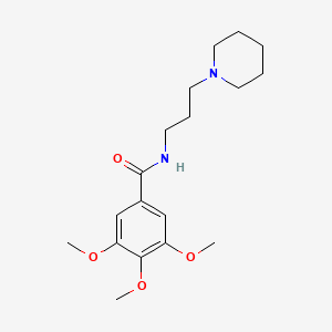 3,4,5-trimethoxy-N-[3-(1-piperidinyl)propyl]benzamide