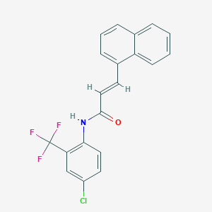 N-[4-chloro-2-(trifluoromethyl)phenyl]-3-(1-naphthyl)acrylamide