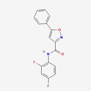 molecular formula C16H10F2N2O2 B4730591 N-(2,4-difluorophenyl)-5-phenyl-3-isoxazolecarboxamide 