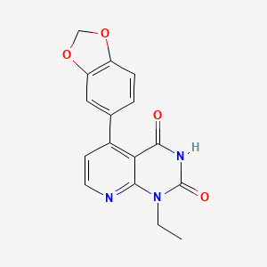 molecular formula C16H13N3O4 B4730596 5-(1,3-benzodioxol-5-yl)-1-ethylpyrido[2,3-d]pyrimidine-2,4(1H,3H)-dione 