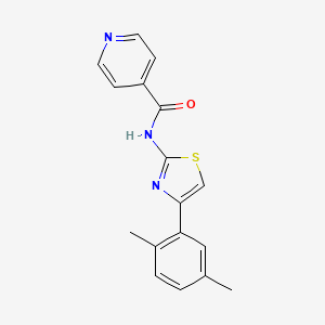 N-[4-(2,5-dimethylphenyl)-1,3-thiazol-2-yl]isonicotinamide