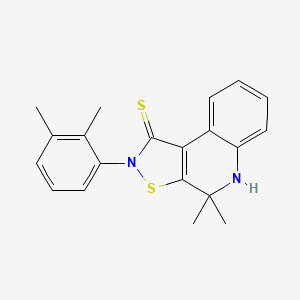 molecular formula C20H20N2S2 B4730629 2-(2,3-dimethylphenyl)-4,4-dimethyl-4,5-dihydroisothiazolo[5,4-c]quinoline-1(2H)-thione 