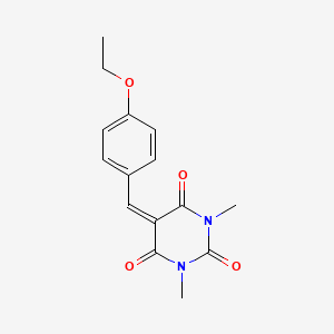 molecular formula C15H16N2O4 B4730657 5-(4-ethoxybenzylidene)-1,3-dimethyl-2,4,6(1H,3H,5H)-pyrimidinetrione 