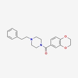 1-(2,3-dihydro-1,4-benzodioxin-6-ylcarbonyl)-4-(2-phenylethyl)piperazine