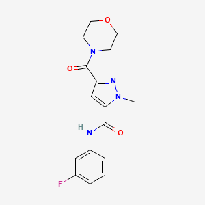 N-(3-fluorophenyl)-1-methyl-3-(4-morpholinylcarbonyl)-1H-pyrazole-5-carboxamide