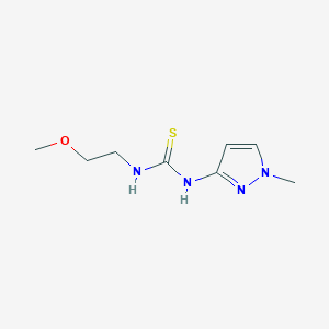 molecular formula C8H14N4OS B4730696 N-(2-methoxyethyl)-N'-(1-methyl-1H-pyrazol-3-yl)thiourea 