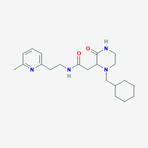 molecular formula C21H32N4O2 B4730715 2-[1-(cyclohexylmethyl)-3-oxo-2-piperazinyl]-N-[2-(6-methyl-2-pyridinyl)ethyl]acetamide 