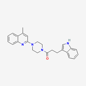 2-{4-[3-(1H-indol-3-yl)propanoyl]-1-piperazinyl}-4-methylquinoline