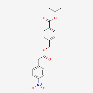 molecular formula C19H19NO6 B4730748 isopropyl 4-({[(4-nitrophenyl)acetyl]oxy}methyl)benzoate 